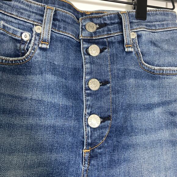 Rag & Bone Women’s “Nina” High-Rise Button-Fly Skinny Size 24 Casual Luxury - Picture 9 of 10